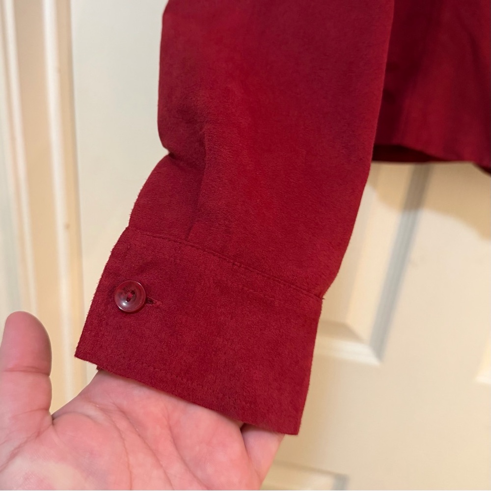 Bechamel Deep Red Button-Down Shirt - image 7